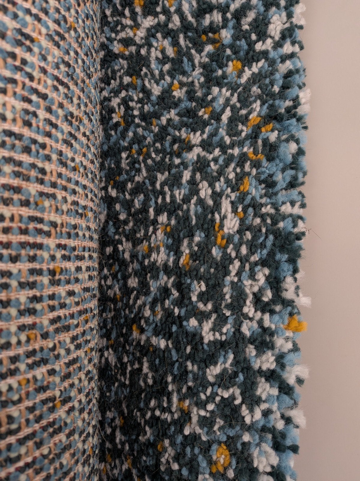 IKEA VINDUM Vloerkleed 200x270 cm - Blauw/Wit/Groen, Ophalen, Gebruikt, Modern, Speels, 200 cm of meer