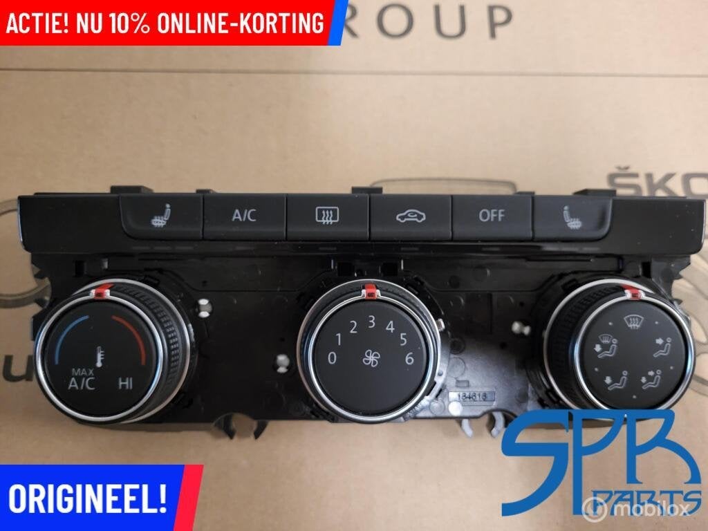 GOLF 7 Climatronic paneel 5G0907426AK CLIMATE CONTROL UNIT, Gebruikt, Volkswagen, Ophalen of Verzenden, Volkswagen