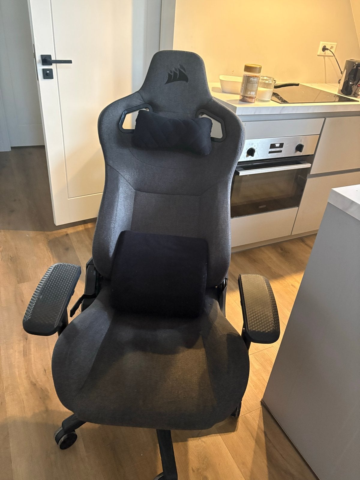 Corsair T3 Rush Gaming Stoel - Grijs, Ophalen, Gebruikt, Grijs, Bureaustoel