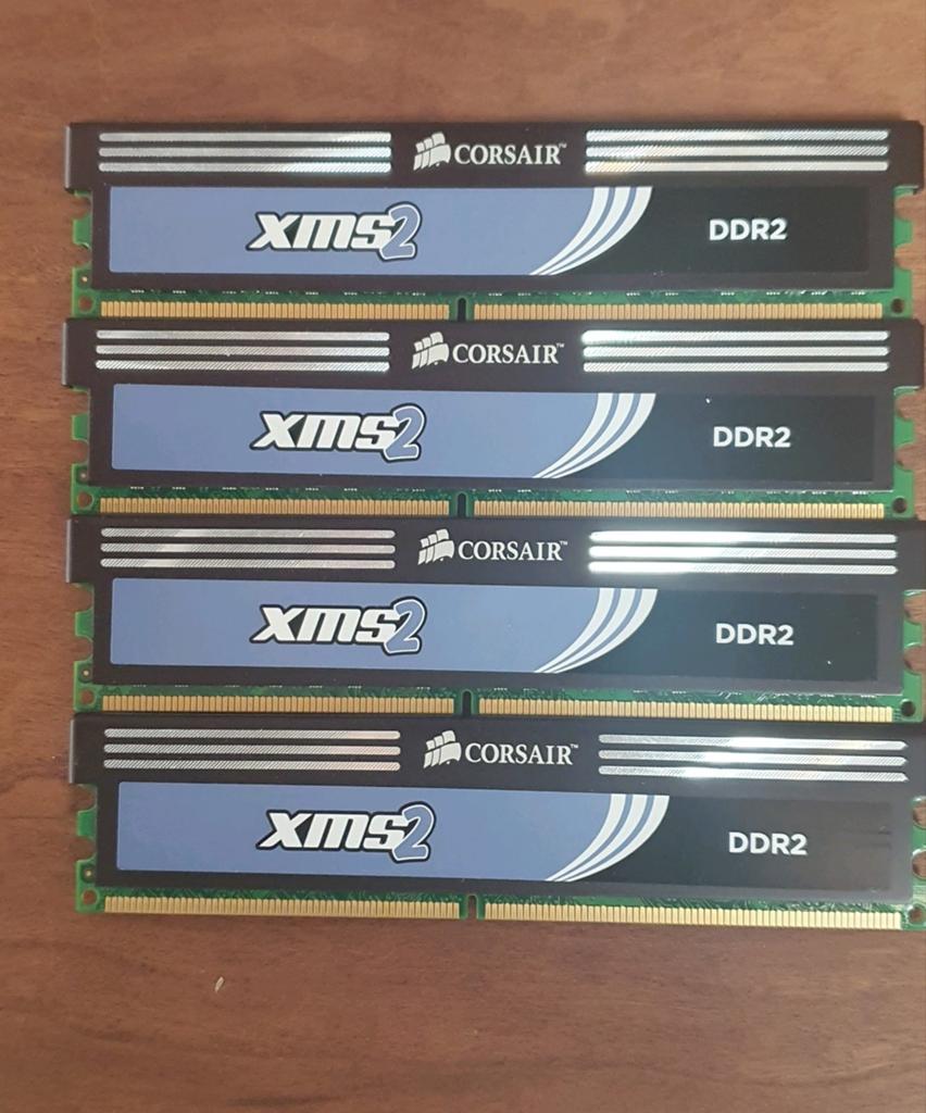 Corsair XMS2 DDR2 RAM Geheugenmodules (4x2GB), Gebruikt, 8 GB, Ophalen of Verzenden, DDR2