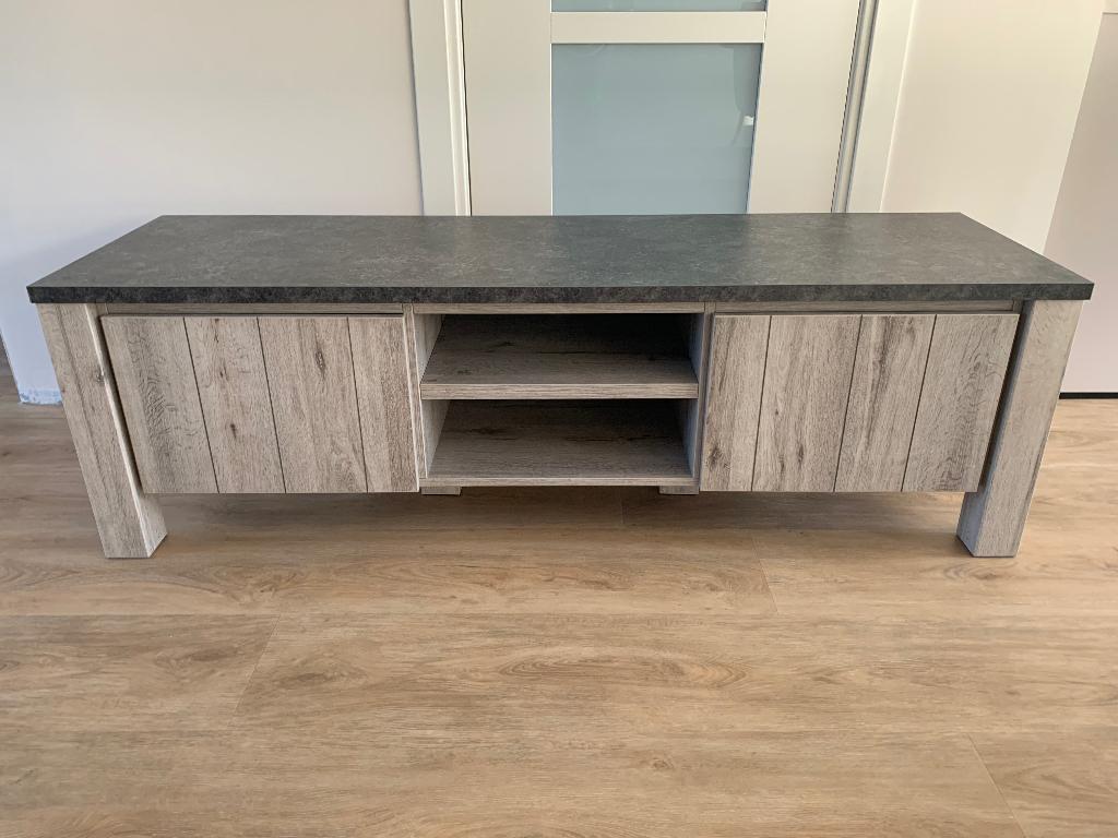 Tv-meubel met led-verlichting, Ophalen, Gebruikt, Minder dan 100 cm, Overige houtsoorten
