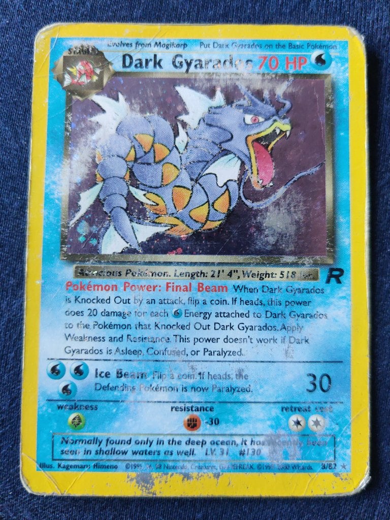 Dark Gyarados Holo - Team Rocket 8/82 - Played, Hobby en Vrije tijd, Verzamelkaartspellen | Pokémon, Ophalen of Verzenden, Nieuw