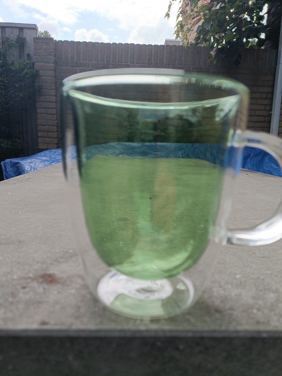 Set van 48 Isoglas dubbelwandige theeglazen glazen - Groen, Ophalen, Zo goed als nieuw, Overige merken, Groen