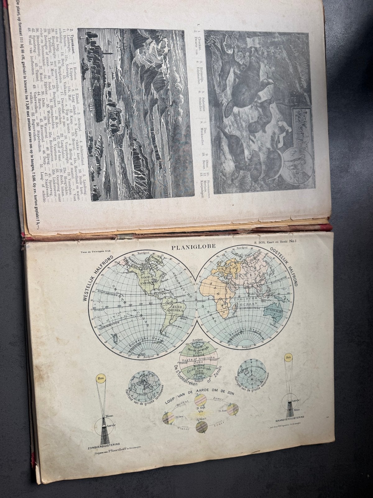 R. Bos Geïllustreerde Schoolatlas - 22e druk (1922), Gelezen, Bosatlas, Ophalen of Verzenden, 1800 tot 2000