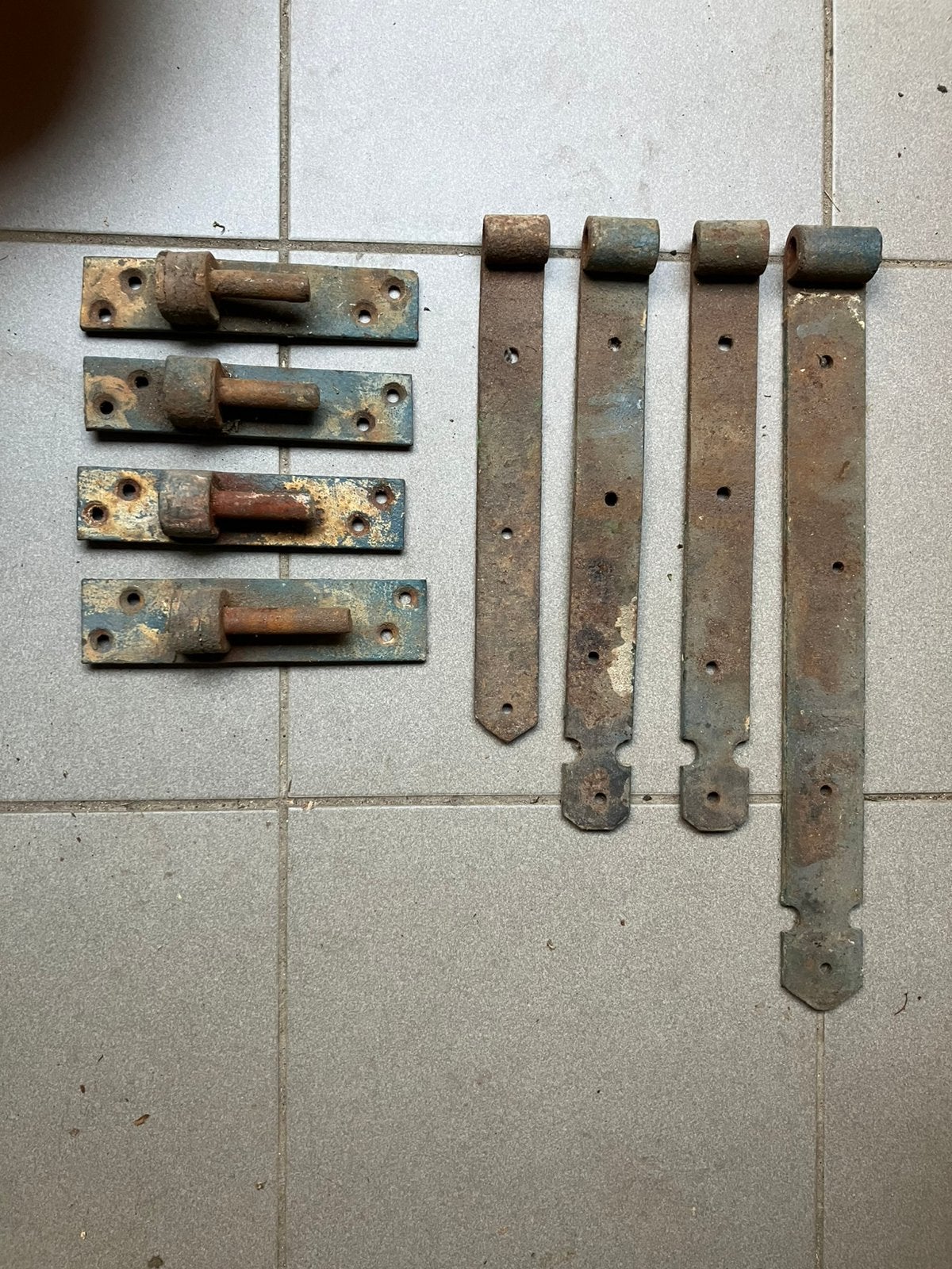 Smeedwerk gehengen en kozijn duimen, Antiek en Kunst, Ophalen of Verzenden