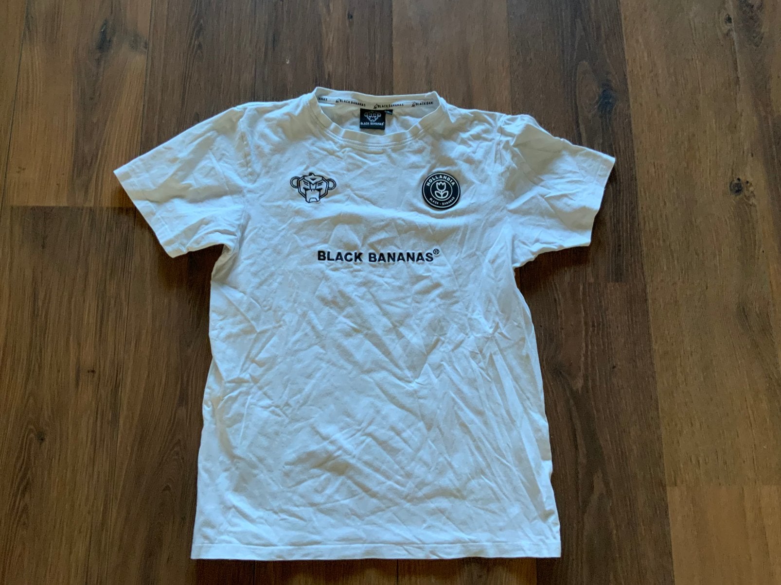 Black bananas shirt mt L, Ophalen of Verzenden, Zo goed als nieuw, Maat 52/54 (L), Wit