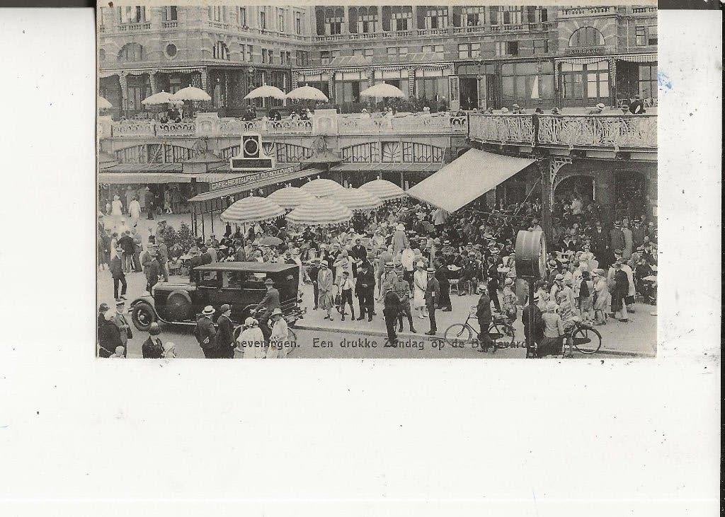 Scheveningen Kurhaus Terras en Ford, Ophalen of Verzenden, Voor 1920, Gelopen, Zuid-Holland