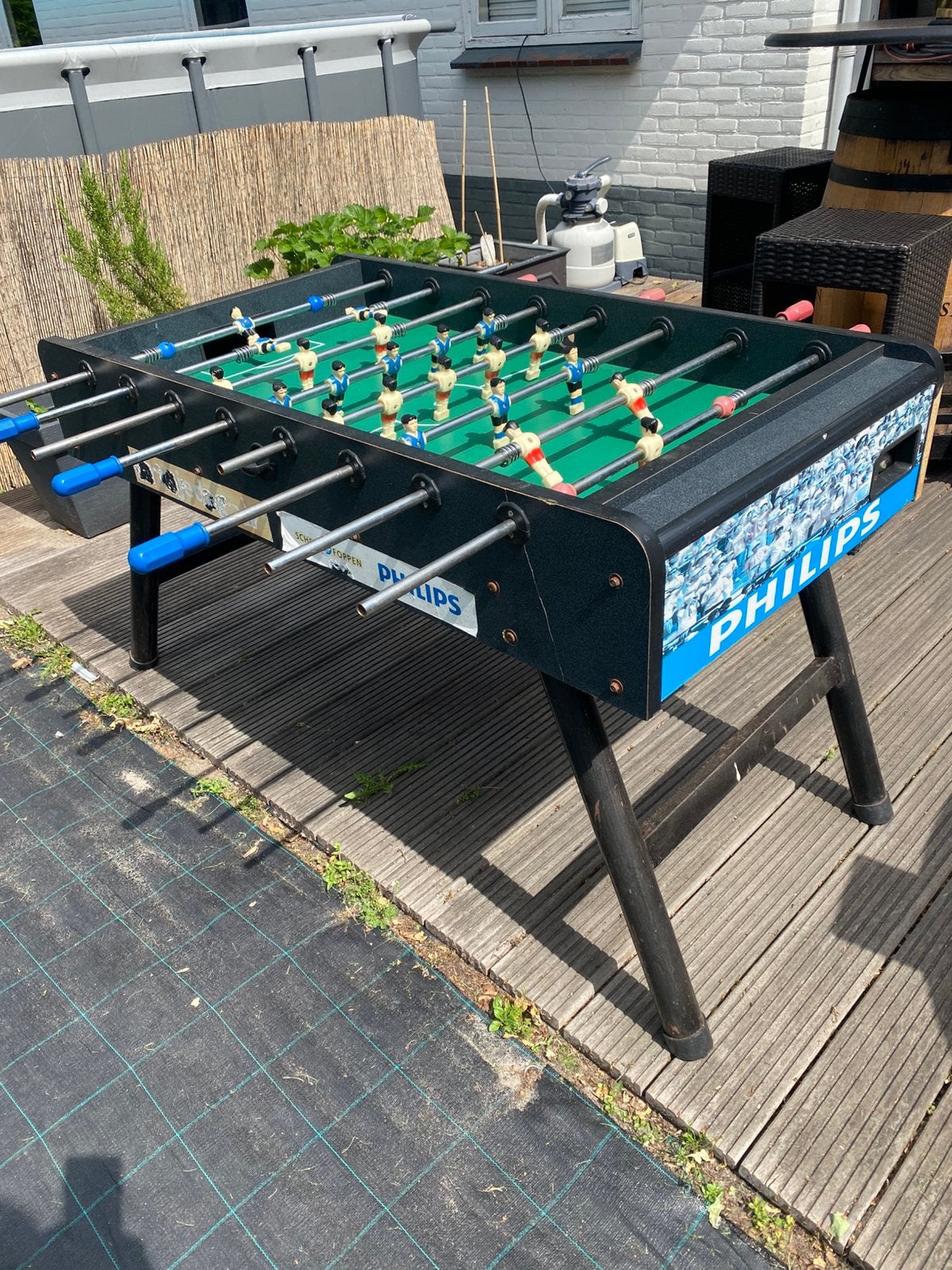 Tafelvoetbalspel, Ophalen, Gebruikt