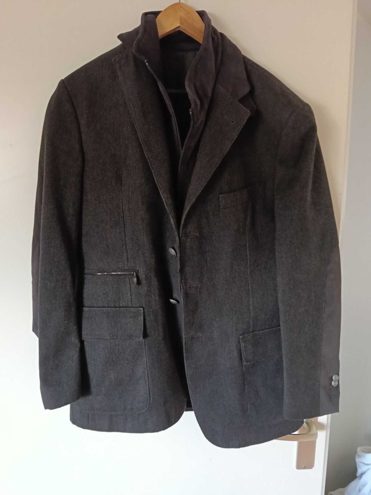 Corneliani Heren Jas/Colbert - Maat L, Kleding | Heren, Kostuums en Colberts, Zo goed als nieuw, Maat 52/54 (L), Grijs, Ophalen of Verzenden