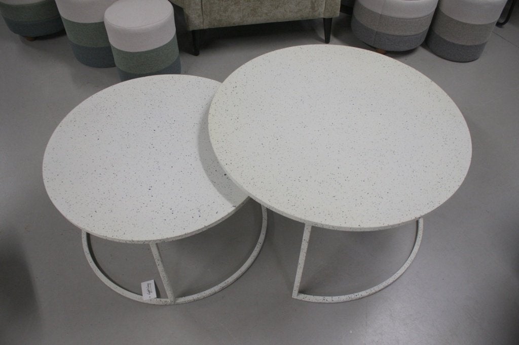 Salontafel SADAR Light & Living wit metaal (set van 2) SALE!, Huis en Inrichting, Tafels | Salontafels, Ophalen, 50 tot 100 cm