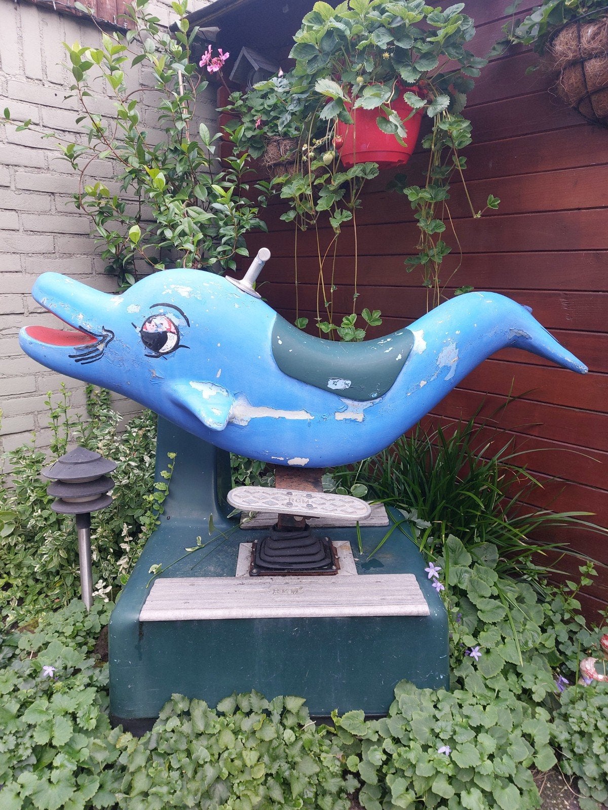 Vintage splasher dolfijn flipper kiddy ride attractie, Ophalen, Gebruikt