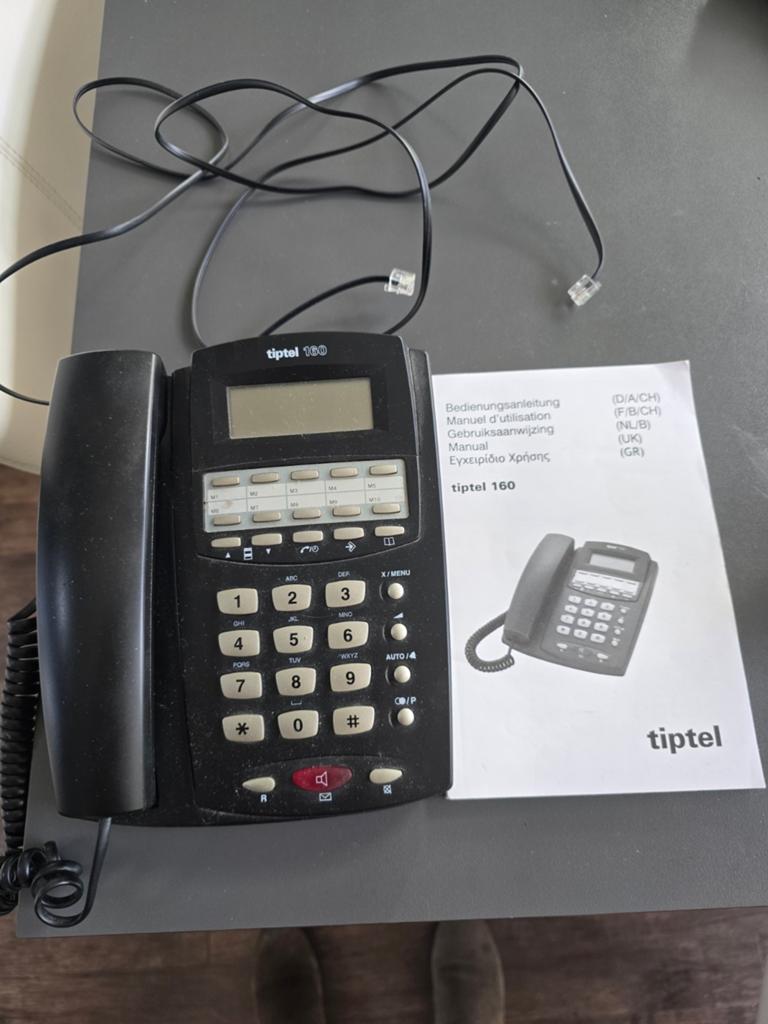 Tiptel 160 Telefoon met Handleiding - Zo goed als nieuw, Ophalen of Verzenden, Gebruikt