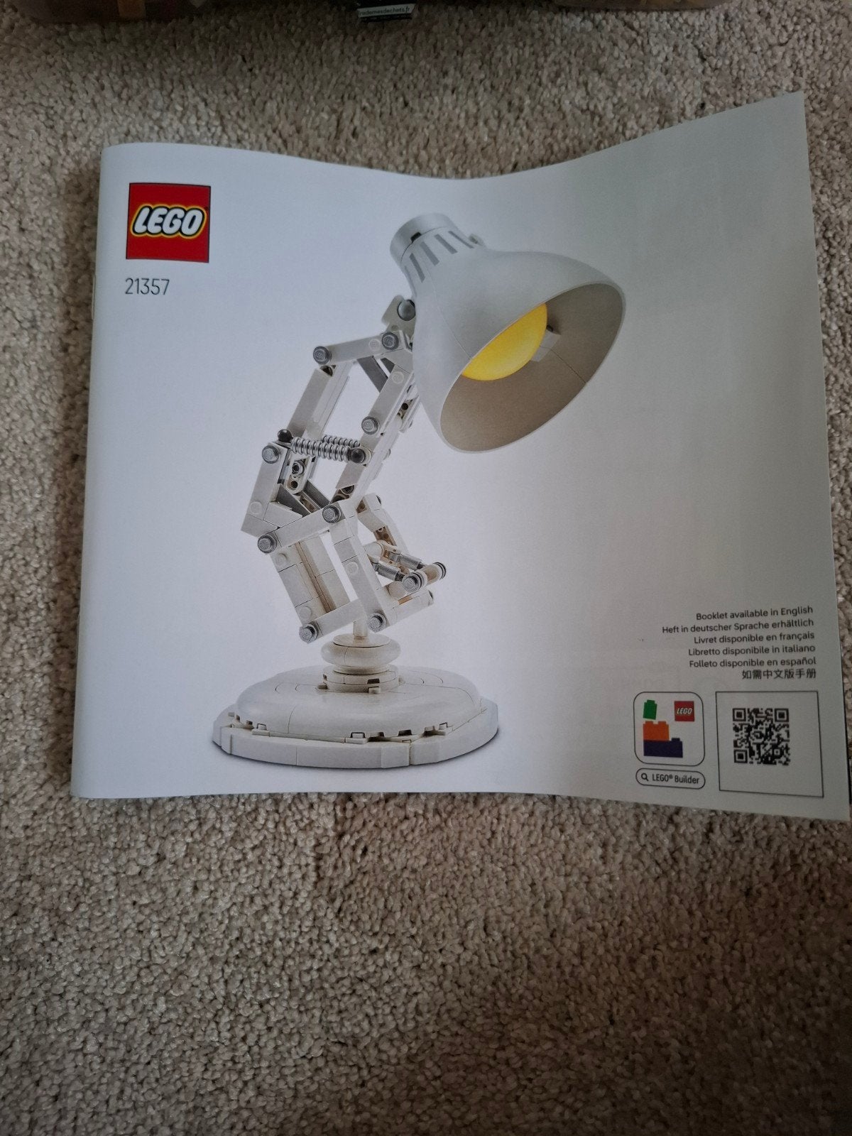 Lego Ideas 21357 Pixar Luxo Jr. Lamp, Gebruikt, Lego, Ophalen of Verzenden, Ideas
