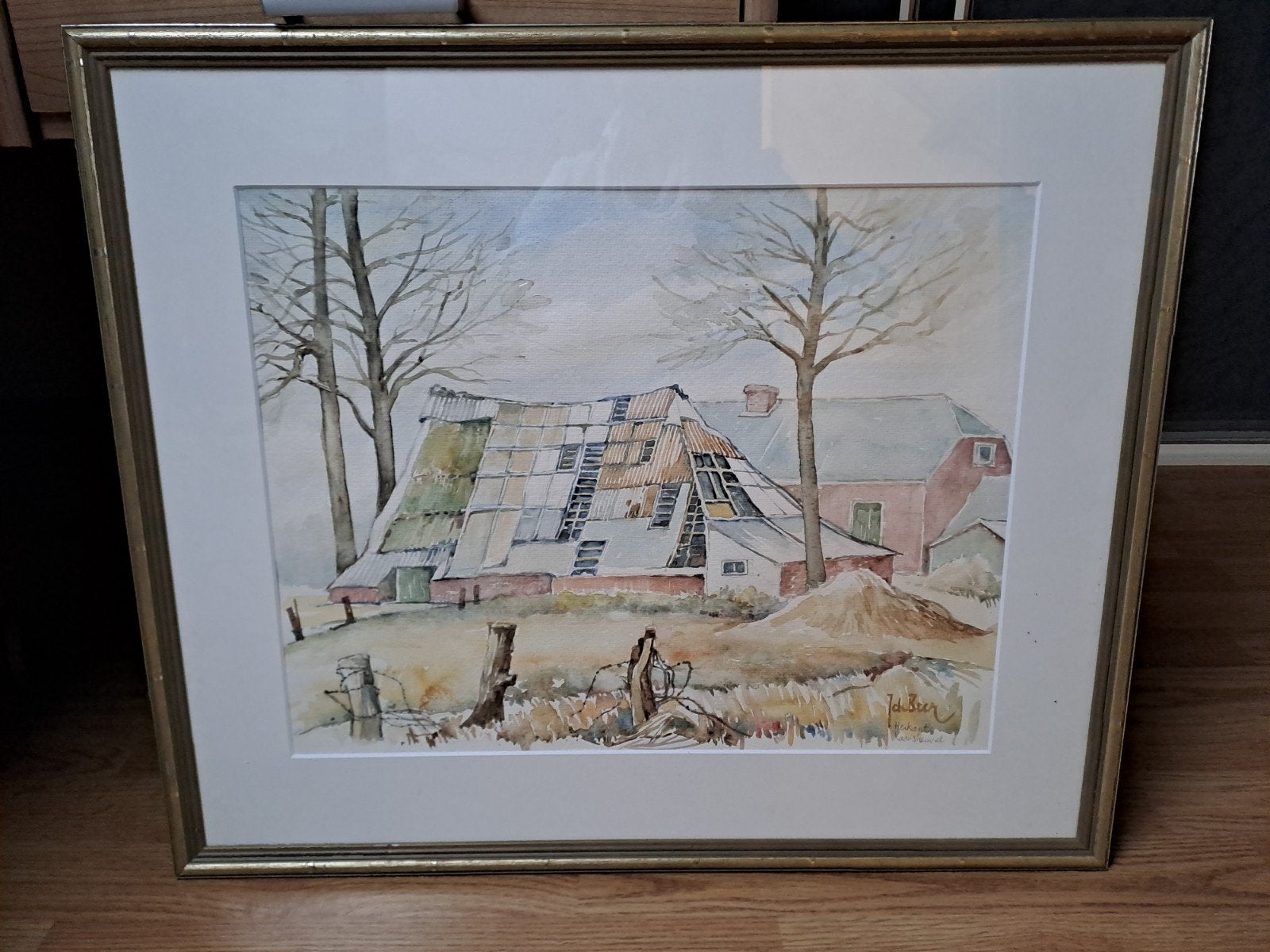 Aquarel, een origineel!, Ophalen of Verzenden, 50 tot 75 cm, Schilderij