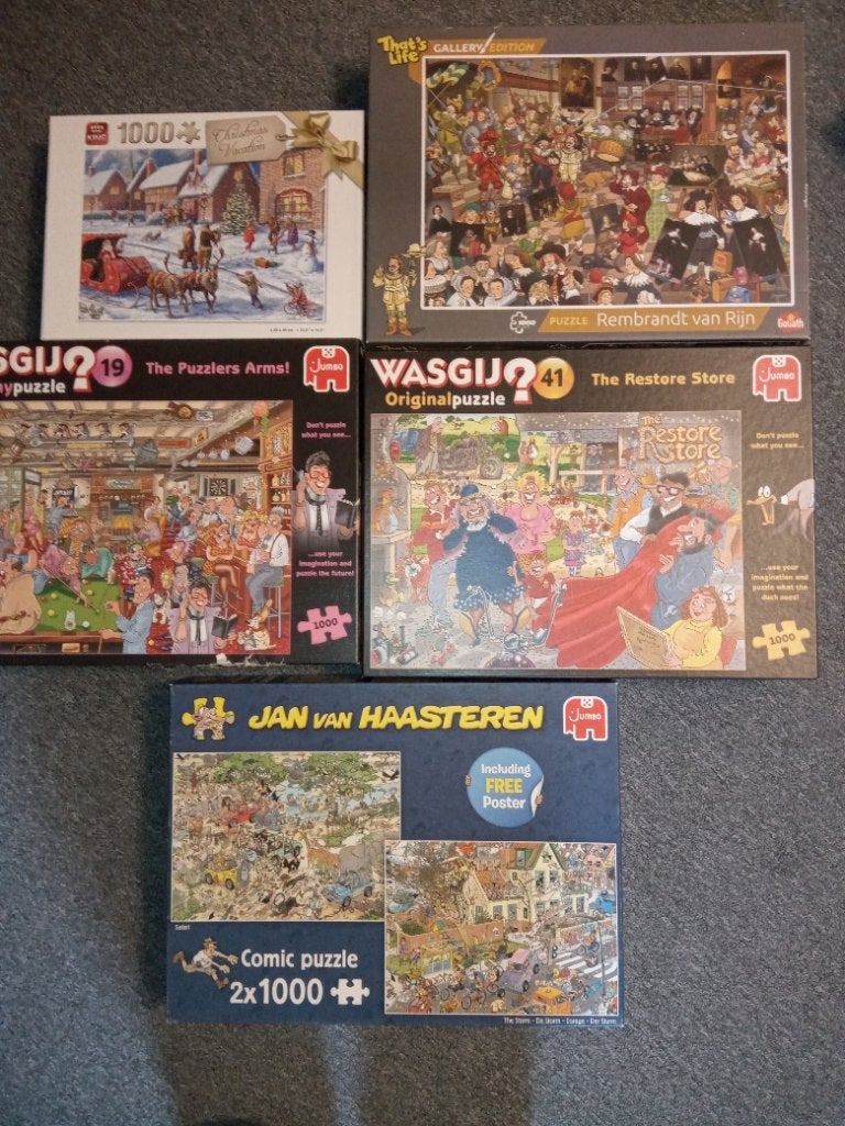 Puzzels, Ophalen, 500 t/m 1500 stukjes, Gebruikt, Legpuzzel