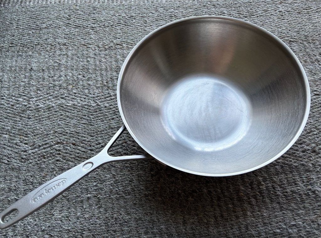 Demeyere Industry 5 wok 30 cm, Huis en Inrichting, Keuken | Potten en Pannen, Demeyere, Met handvatten, Ophalen of Verzenden, Zo goed als nieuw
