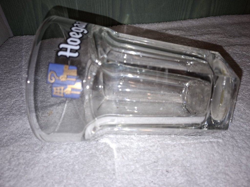 groot Hoegaarden glas, Ophalen of Verzenden, Zo goed als nieuw, Glas of Glazen, Overige merken