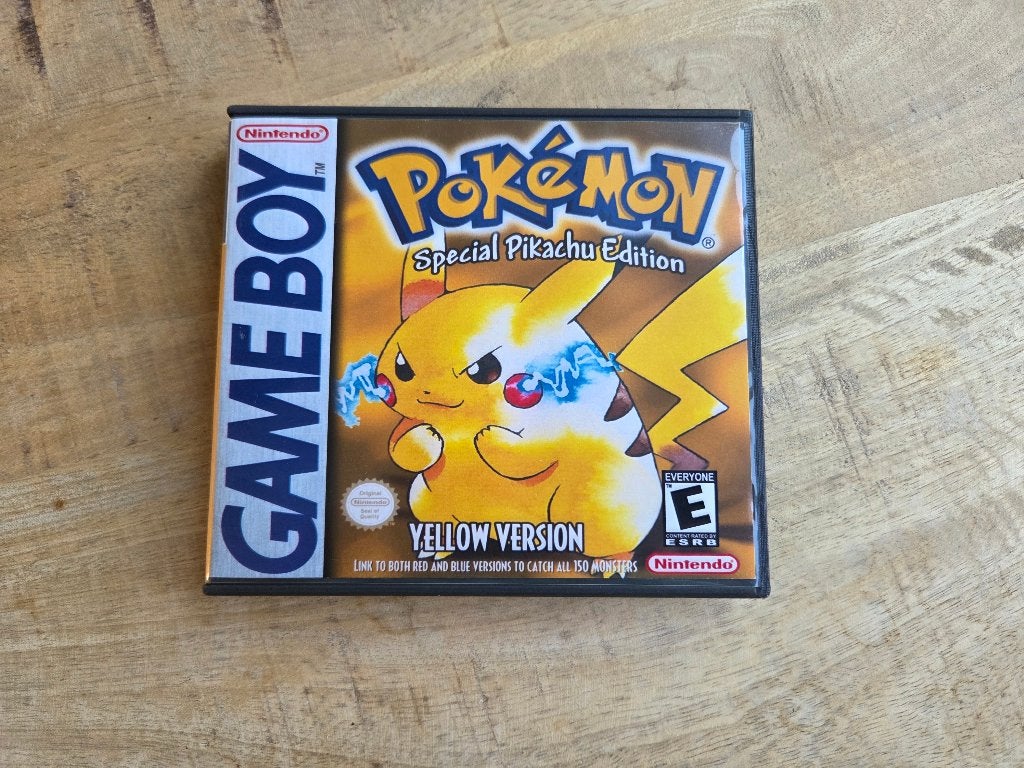 Pokemon Yellow Custom Game Case (Nintendo GameBoy Display), Spelcomputers en Games, 1 speler, Nieuw, Ophalen of Verzenden, Role Playing Game (Rpg)