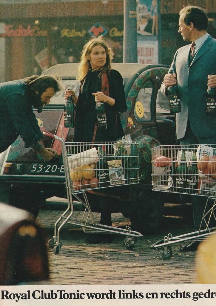 Retro reclame 1972 Royal Club Tonic stel Citroën 2CV Eend, Verzenden, Overige typen