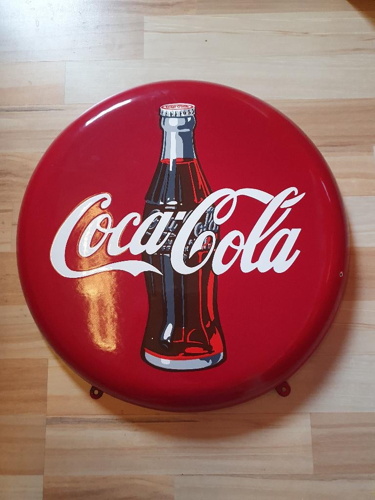 Coca cola emaille bord, Verzamelen, Merken en Reclamevoorwerpen, Ophalen, Zo goed als nieuw, Reclamebord