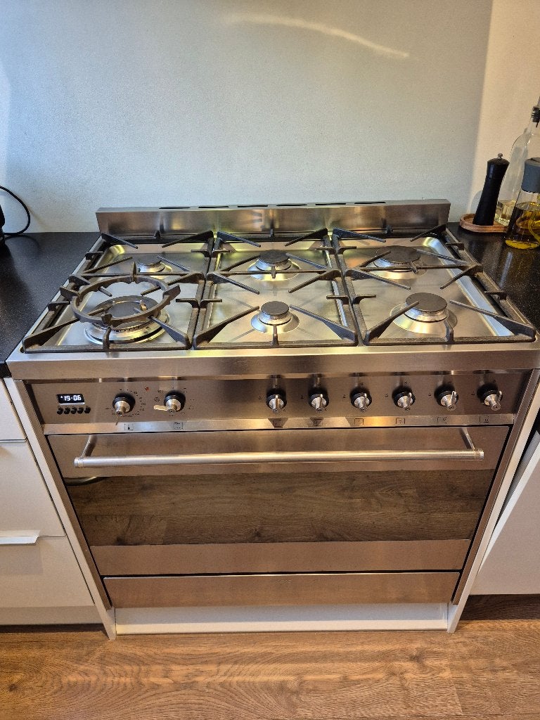 Smeg gasfornuis C9GMXNL1, Ophalen, Gebruikt, 60 cm of meer, Grill
