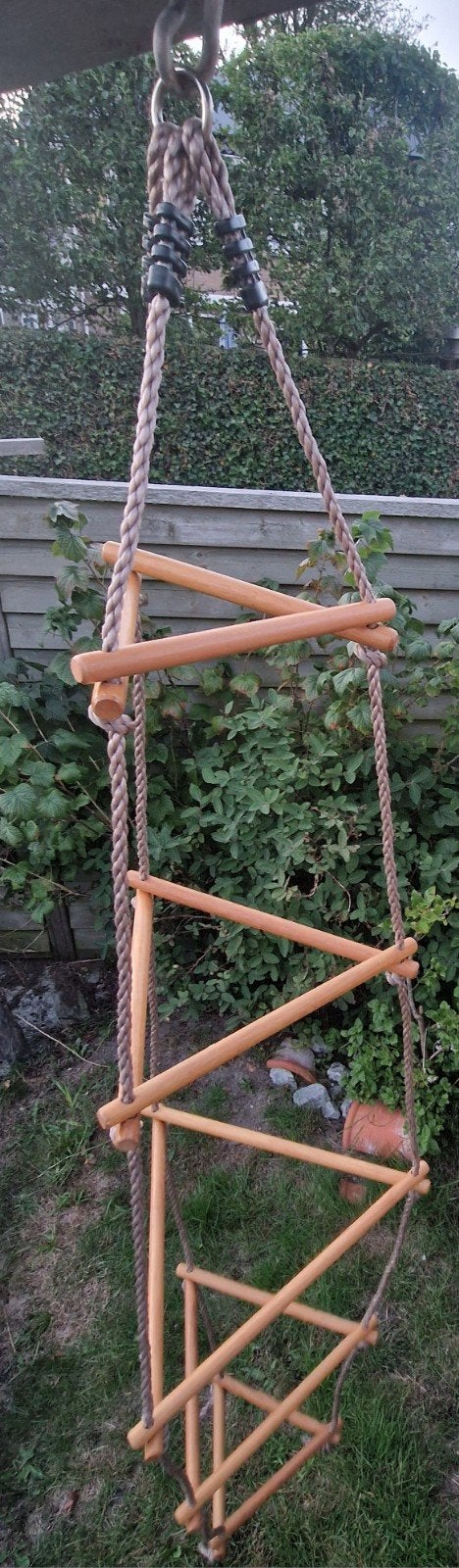 Touwladder 3 zijden 5 sporten, Ophalen of Verzenden, Zo goed als nieuw, Klimnet