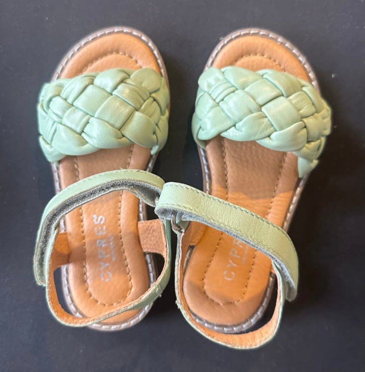 Pastel groene sandalen meisjes leer maat 26 Cypres, Meisje, Schoenen, Nieuw, Ophalen of Verzenden