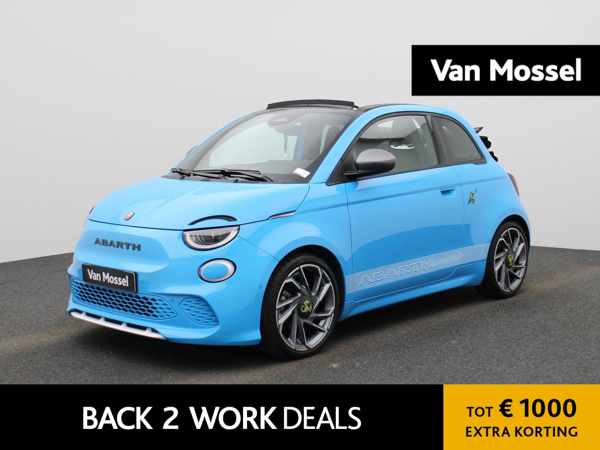 Fiat 500 C Abarth Scorpionissima 42 kWh | Cabrio | Apple Car, 12 maanden, Gebruikt, Alcantara, 155 pk