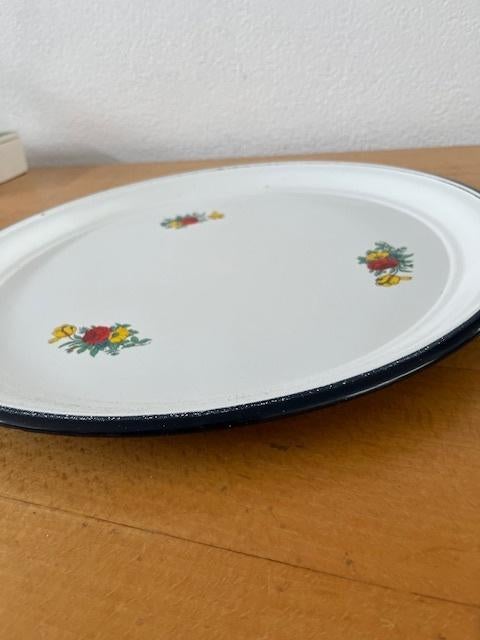 Emaille schaal / dienblad, Overige materialen, Ophalen of Verzenden, Overige stijlen, Schaal of Schalen