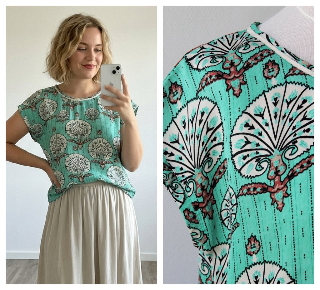 Lollys Laundry - prachtige groene top - maat M, Maat 38/40 (M), Verzenden, Zo goed als nieuw, Korte mouw