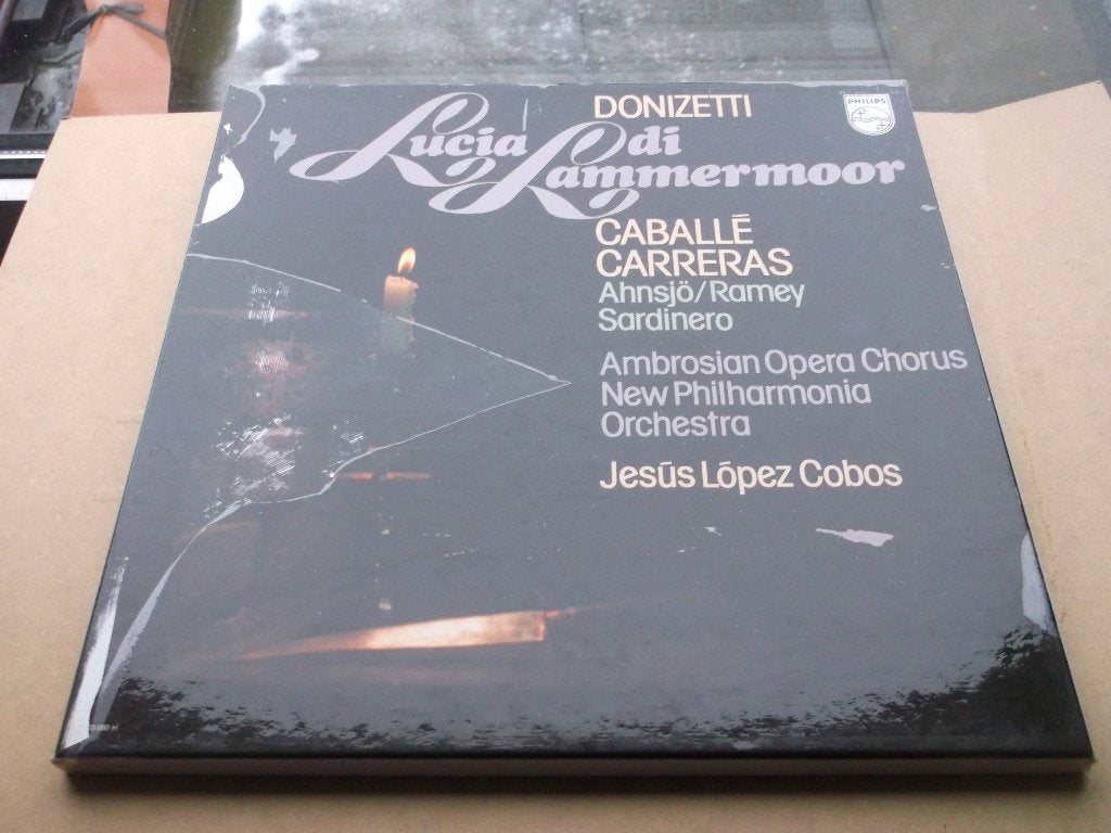 Donizetti~Lucia di Lammermoor~Caballe~Carreras~J.LopezCobos, Opera of Operette, Ophalen of Verzenden, Zo goed als nieuw, 12 inch