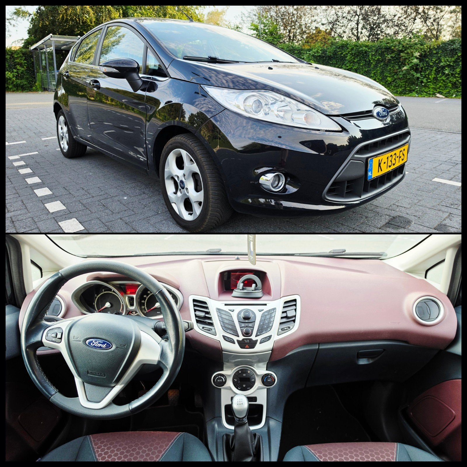 Ford Fiesta 1.6 benzine – nette en betrouwbare auto, Voorwielaandrijving, 1596 cc, 40 €/maand, Zwart