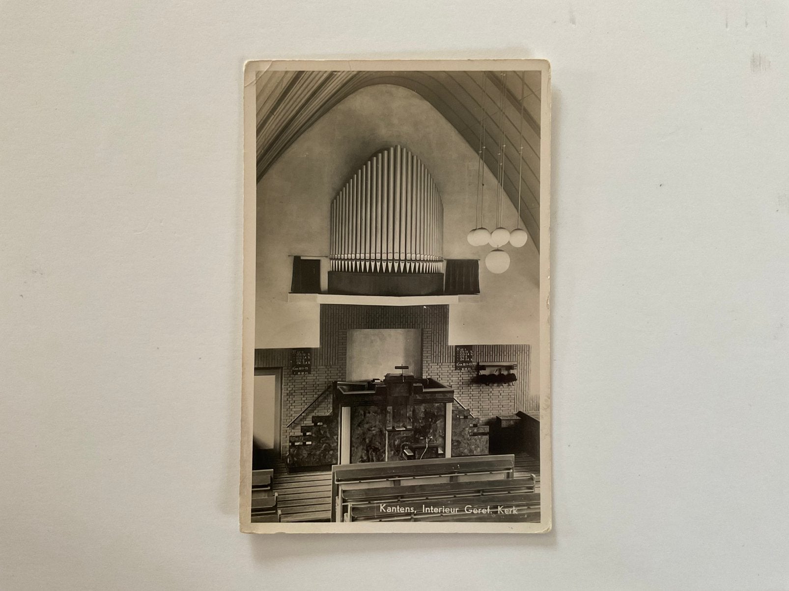 Kantens Interieur Ger. Kerk ansichtkaart #20, Ophalen of Verzenden, Gebruikt