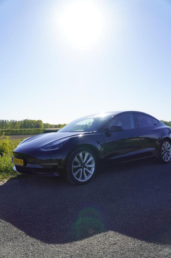 Tesla Model 3 Long Range AWD 75 kwh 2019 Zwart, Auto's, Tesla, Model 3, Elektrisch, Sedan, Automaat, Origineel Nederlands, Zwart