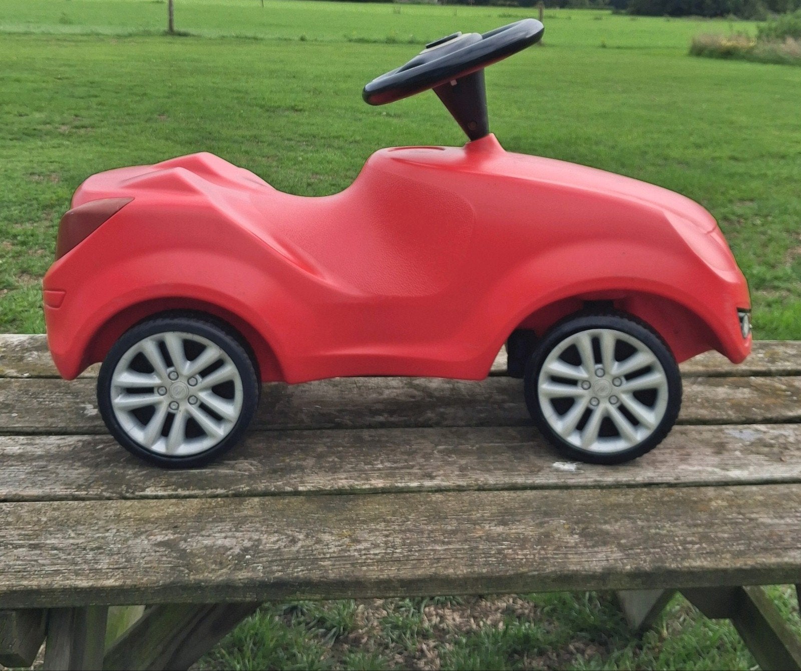 Opel loopauto rood voor de kleine coureur, Ophalen, Gebruikt, Loopvoertuig