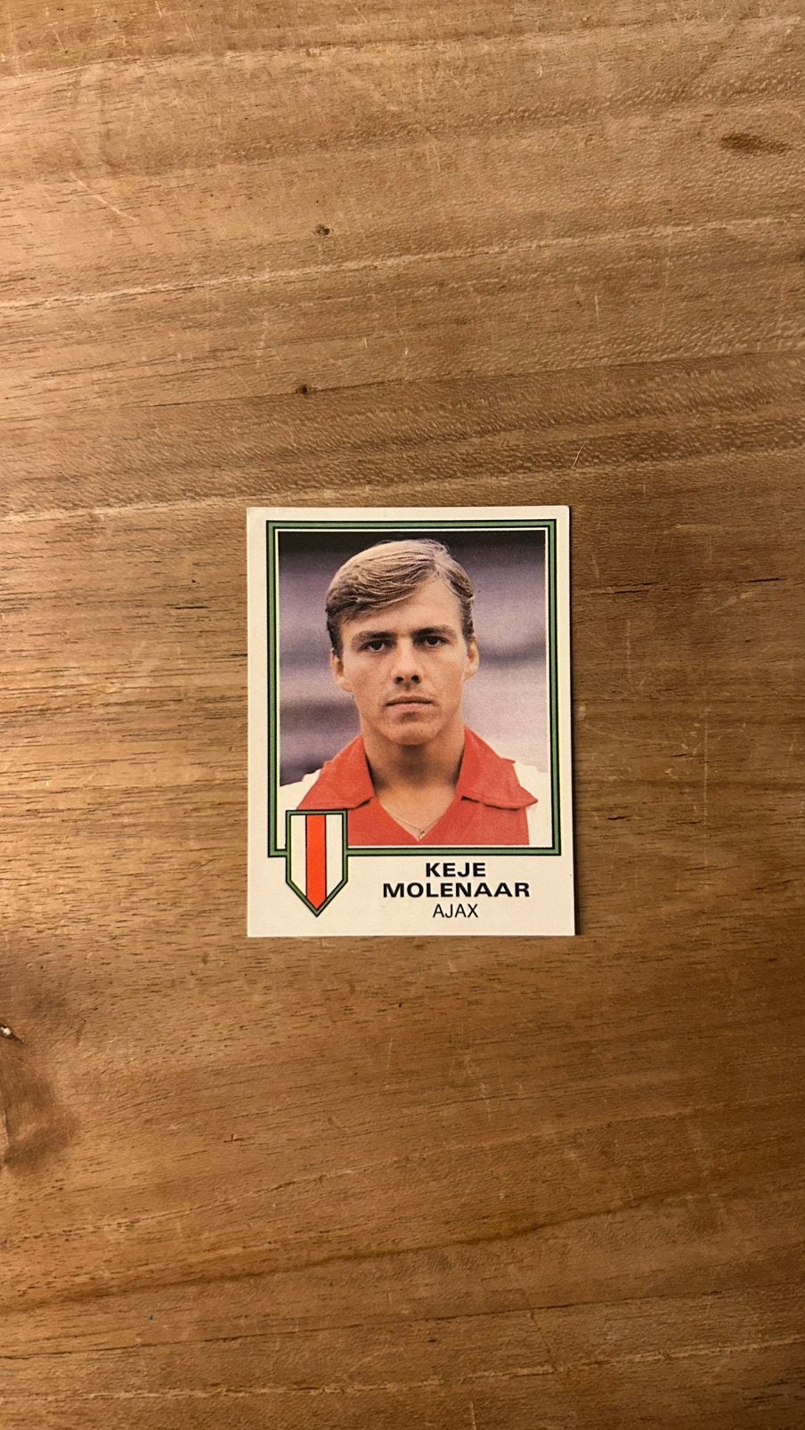 Panini Voetbal 81 plaatje Keje Molenaar Ajax, Verzenden, Zo goed als nieuw, Plaatje