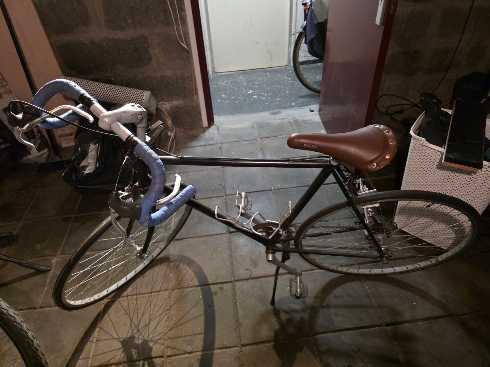 Vintage racefiets - Zwartn, Gebruikt, Staal, 53 tot 57 cm, Ophalen