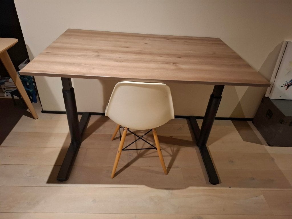 tafel verstelbaar 1.2 x 0.8 mtr, 100 tot 150 cm, Tot twee personen, 50 tot 100 cm, Zo goed als nieuw