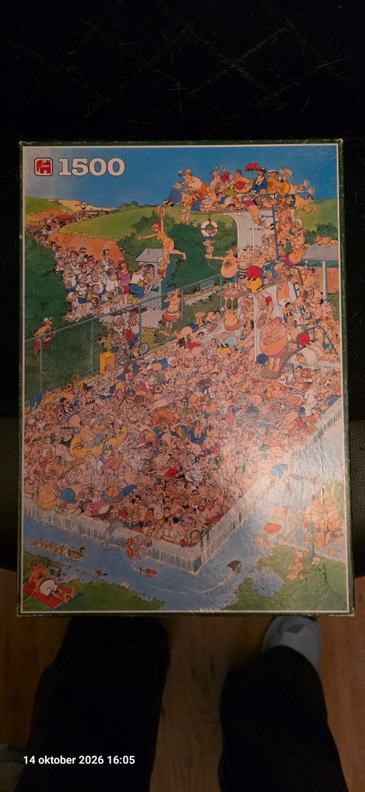 Jan van Haasteren Legpuzzel - Het Zwembad (1500 stukjes, Ophalen, 500 t/m 1500 stukjes, Gebruikt, Legpuzzel