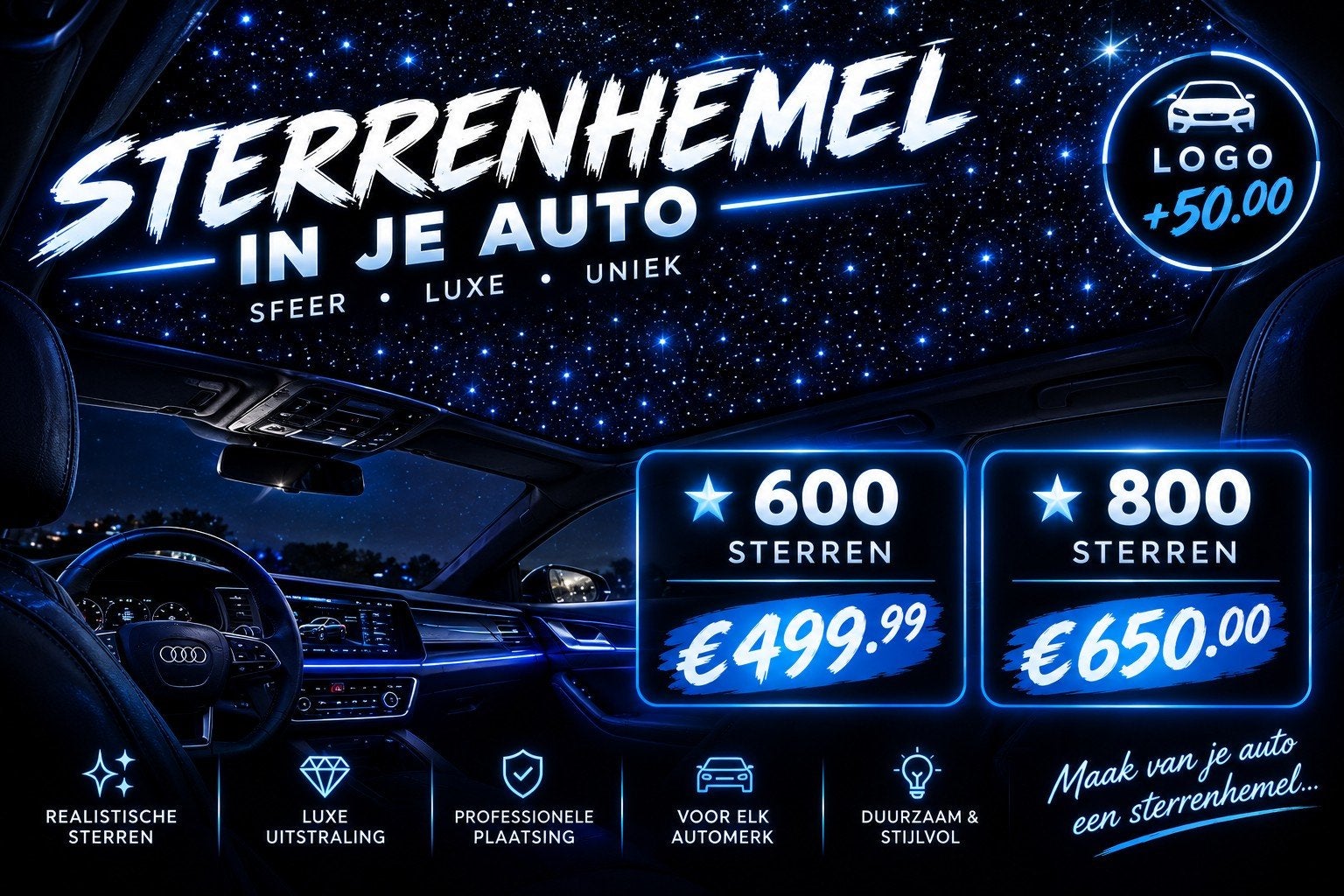 Sterrenhemel in auto - regio Eindhoven, Ophalen