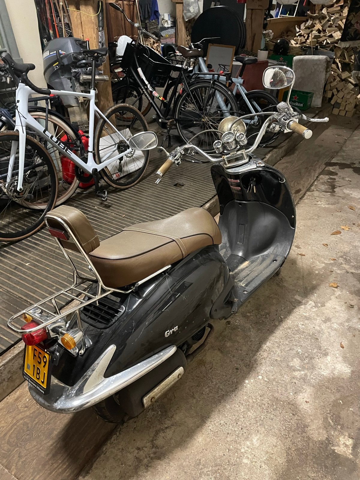 Retro scooter met lichte gebruikssporen, Ophalen, Gebruikt, Benzine, Overige merken