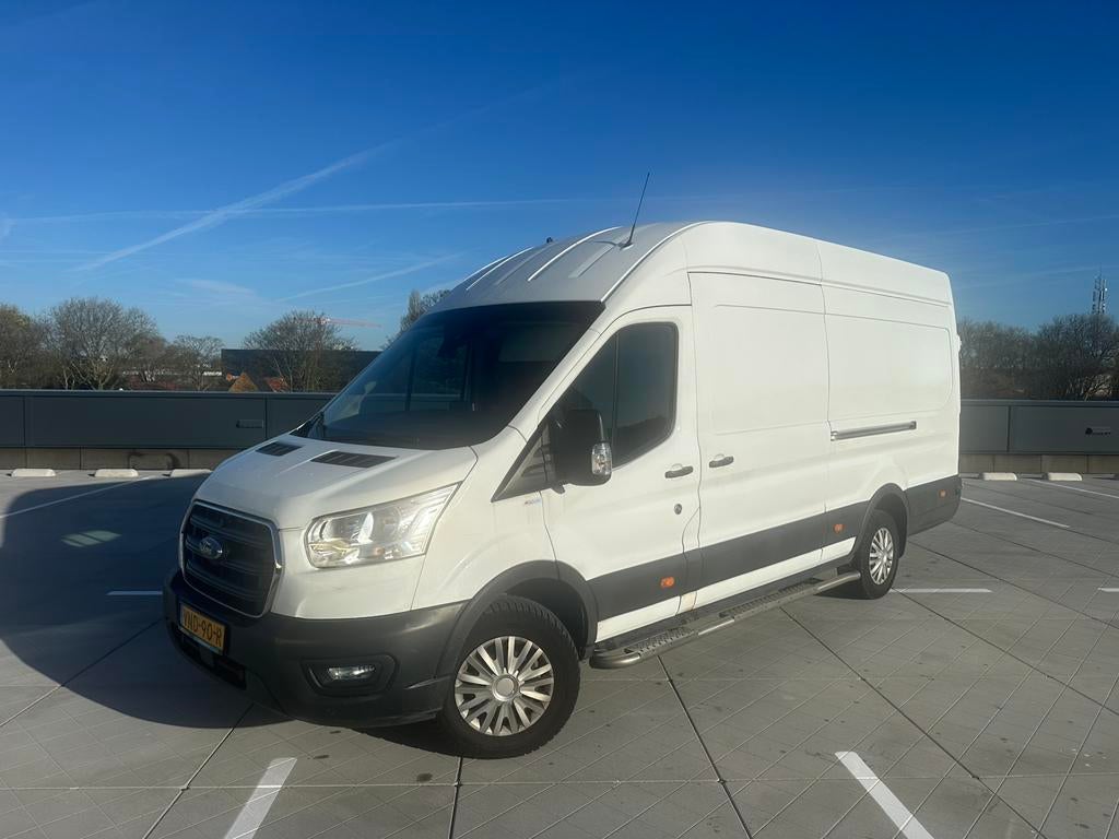 Ford Transit 350 L4h3 Tdci 170pk RWD 2021 CAM/AUT/2x SCHUIF, Automaat, 1995 cc, 4 cilinders, Wit