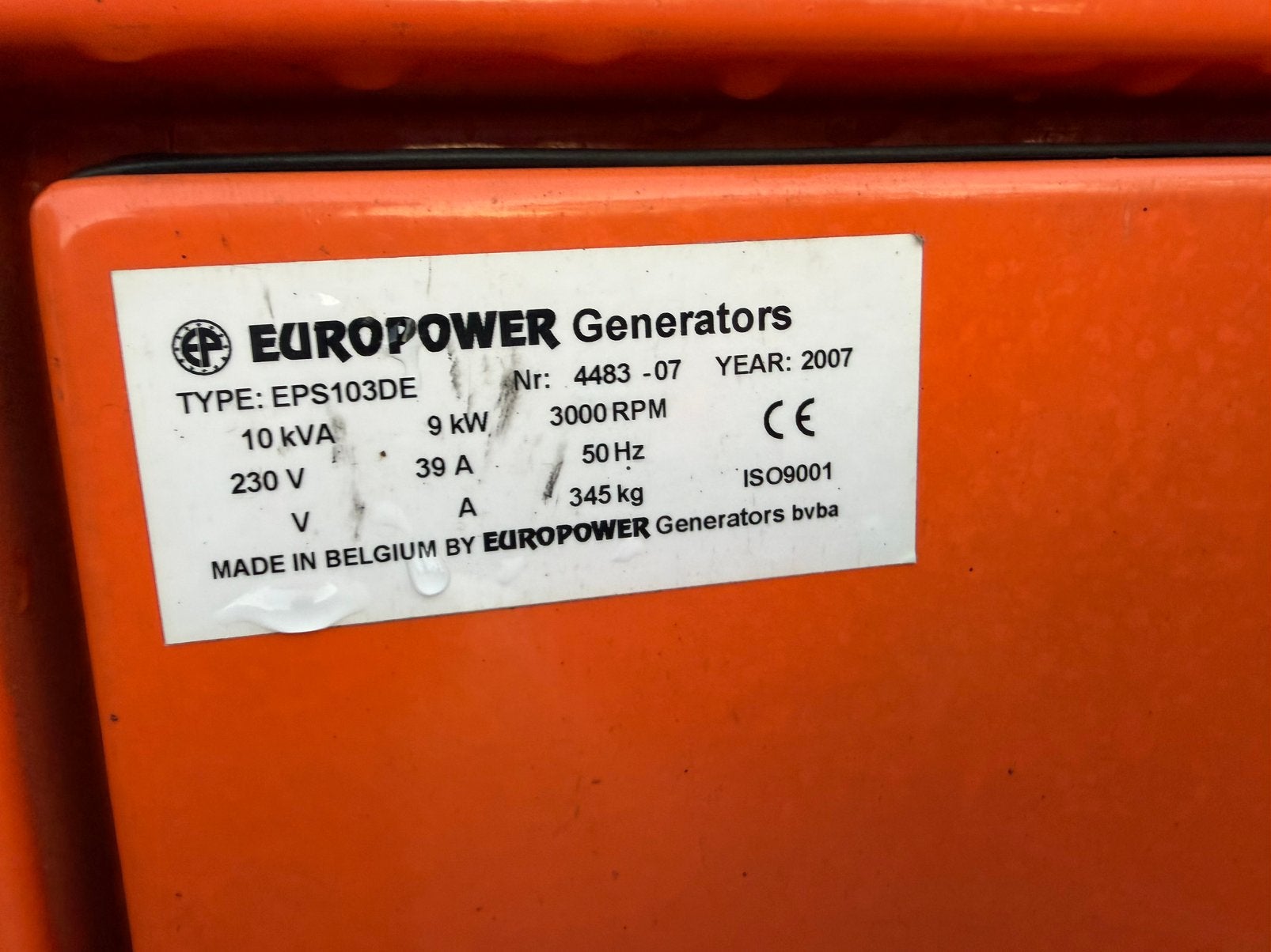 Newboy europower aggregaat generator, Ophalen, Gebruikt, 5 tot 10 kVA, Elektrisch startend