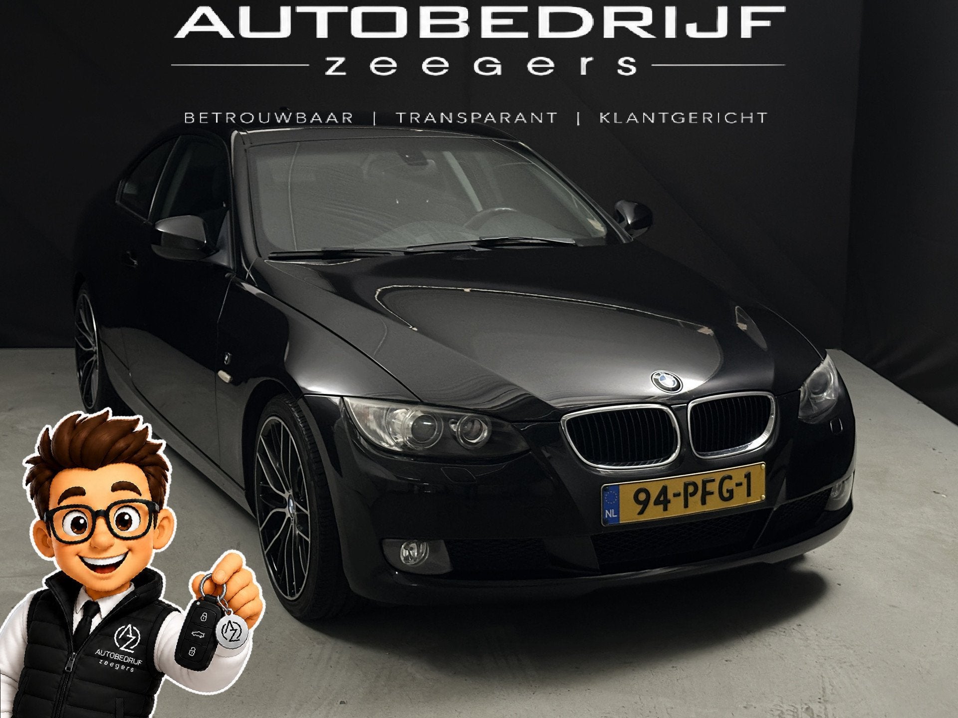 BMW 3 Serie Coupe 320i Corporate Lease Executive *AC*Navi*M-, Auto's, Euro 5, 4 cilinders, 4 stoelen, Zwart