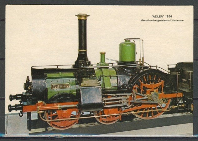 Locomotief Lok ADLER  Foto-Ansichtkaart Trein t-65, Ophalen of Verzenden, Zo goed als nieuw, Trein, Kaart of Prent