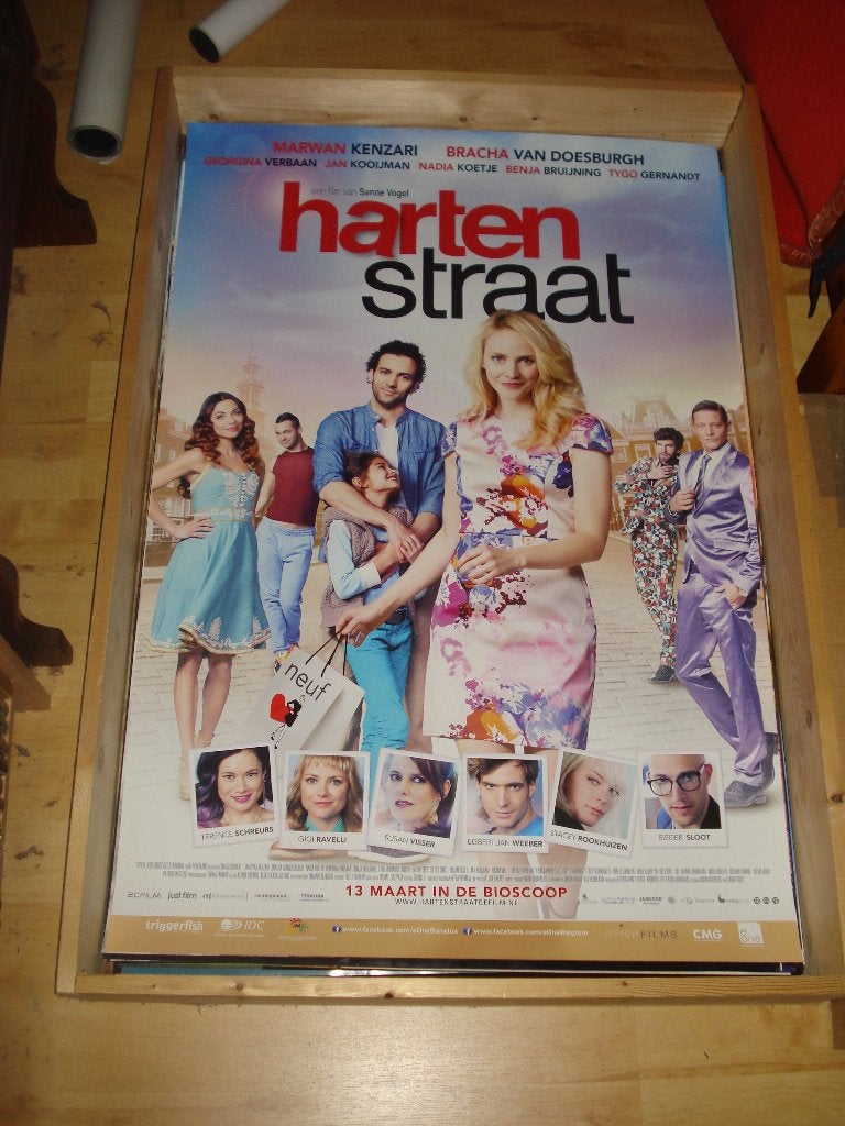 Harten straat Filmposter, Verzamelen, Ophalen, Zo goed als nieuw, A1 t/m A3, Film en Tv