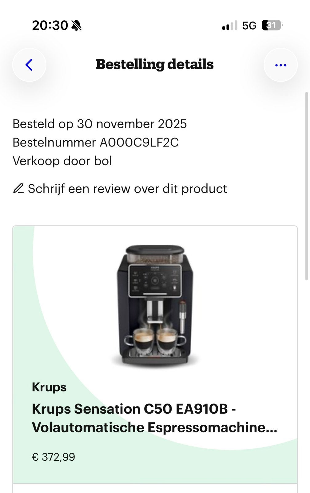 Krups sensation koffie machine nog geen jaar oud, Ophalen, Zo goed als nieuw