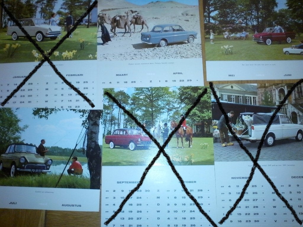 DAF 600 en DAF 750 - 3x DAF posters van de DAF kalender 1962, Ophalen of Verzenden, Nieuw, Overige merken