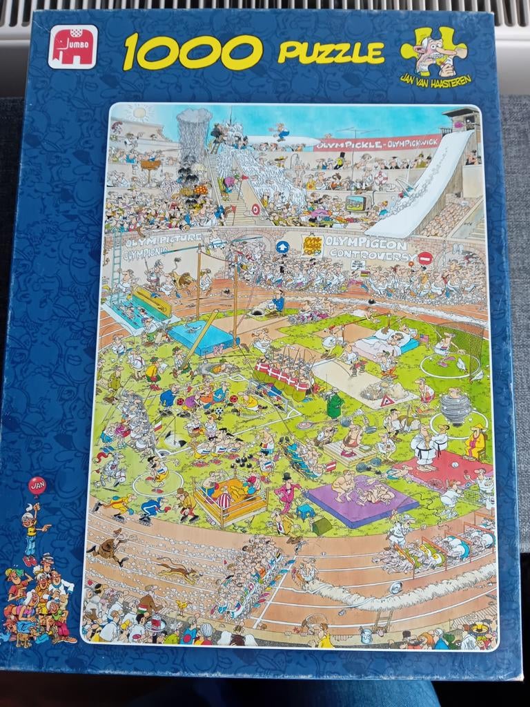 Jan van Haasteren puzzel, Olympische spelen, Ophalen of Verzenden, 500 t/m 1500 stukjes, Zo goed als nieuw