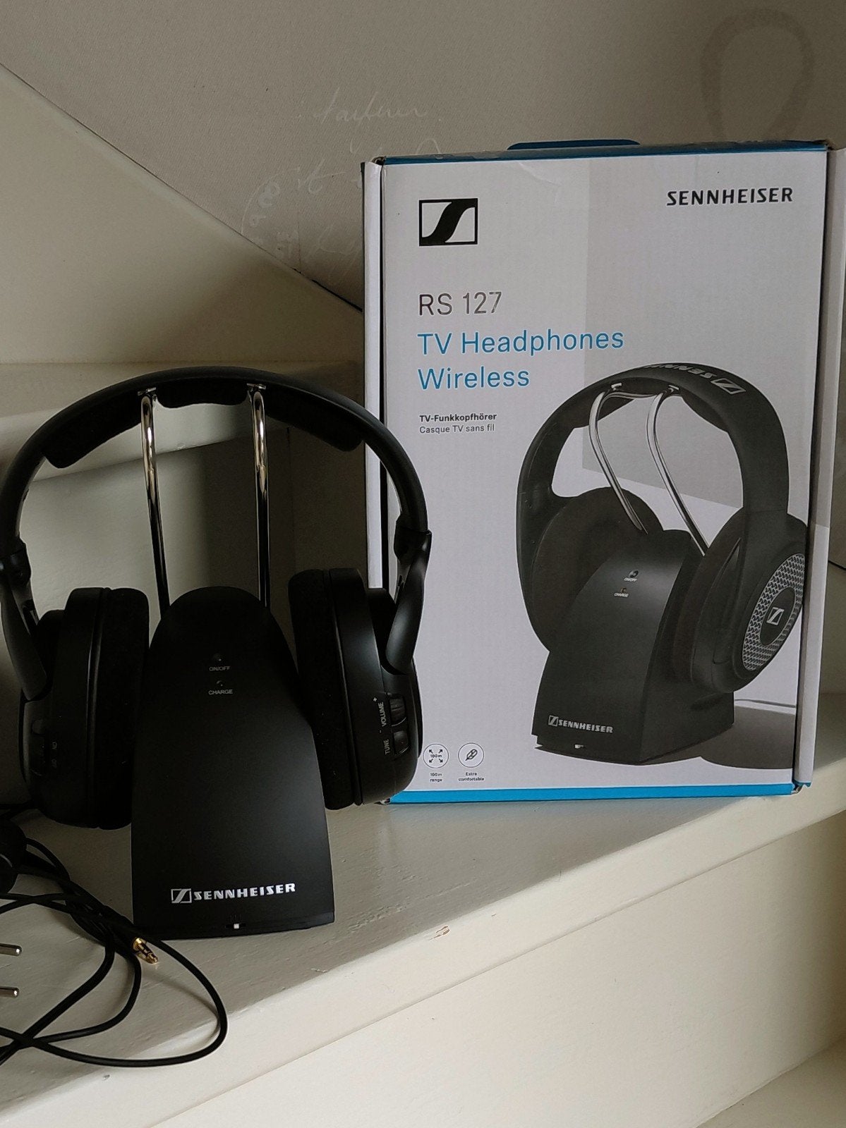 TV Koptelefoon SENNHEISER RS 127 z.g.a.n., Ophalen, Sennheiser, Zo goed als nieuw, Zwart